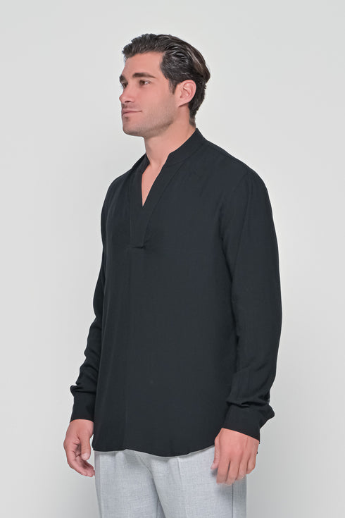 Notched Neck Shirt